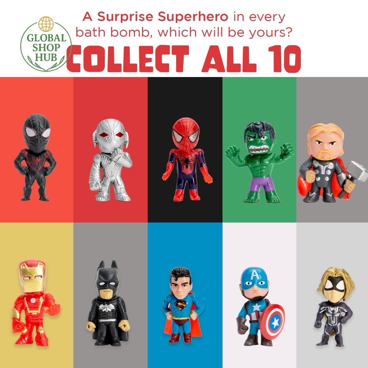 Superhero Bath Bombs for Kids with Surprise Toys - 1 Pack