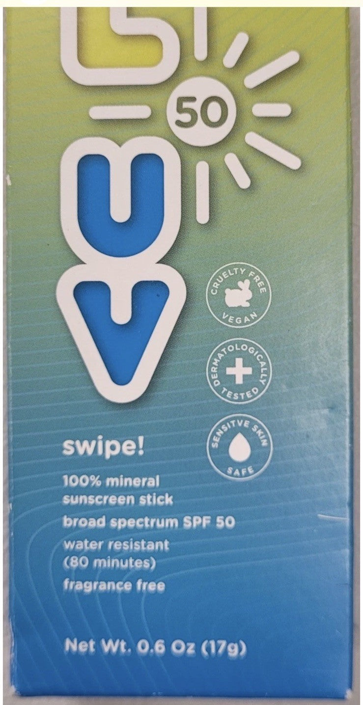 SPF 50 Mineral Sunscreen Stick - 0.6 oz, Broad Spectrum UV Protection