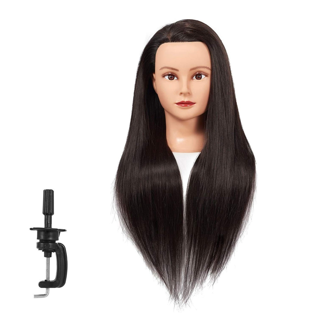 Synthetic Hair Mannequin Head for Hair Practice 26-28 Inches
