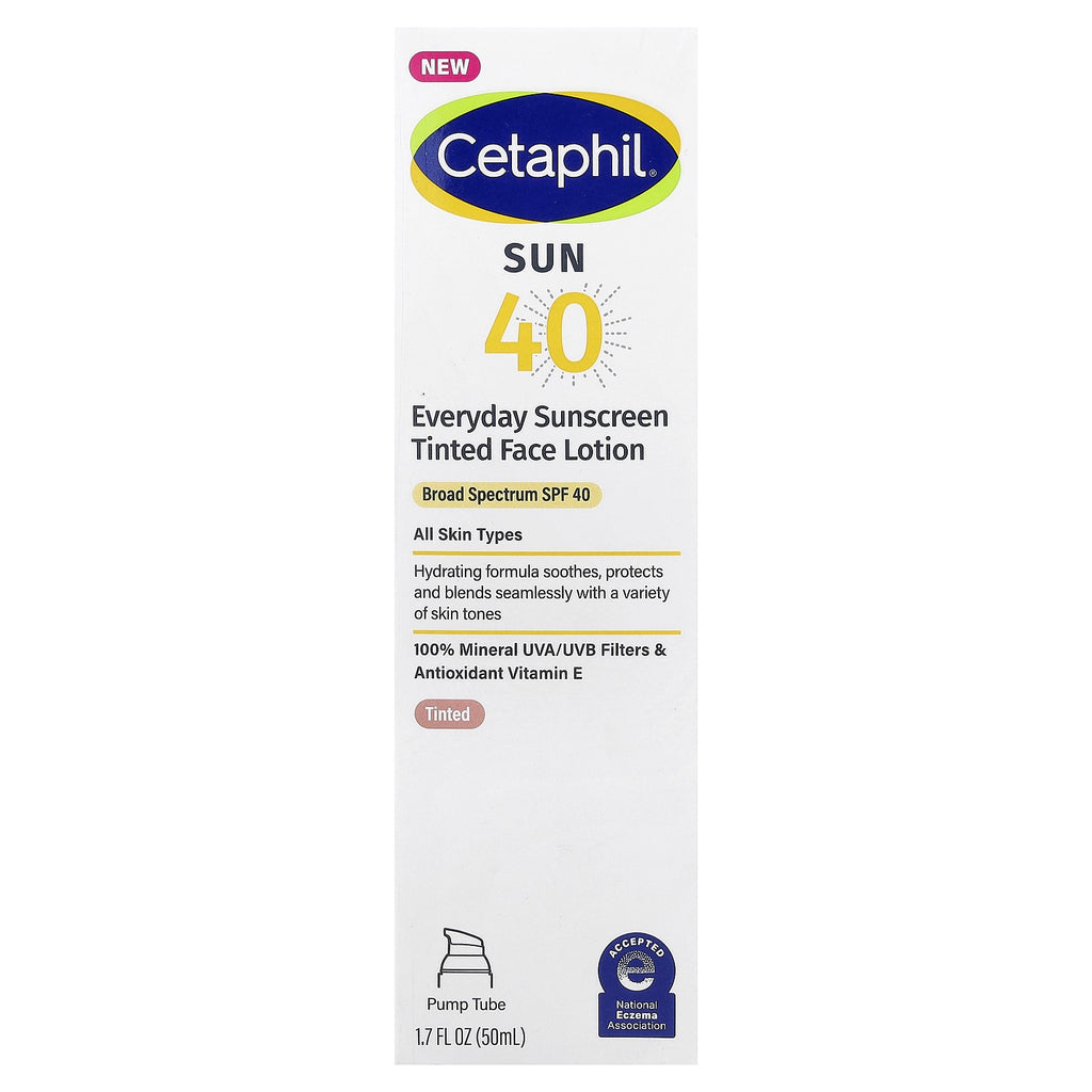 Broad Spectrum SPF 40 Tinted Face Lotion for All Skin Types - 1.7 fl oz