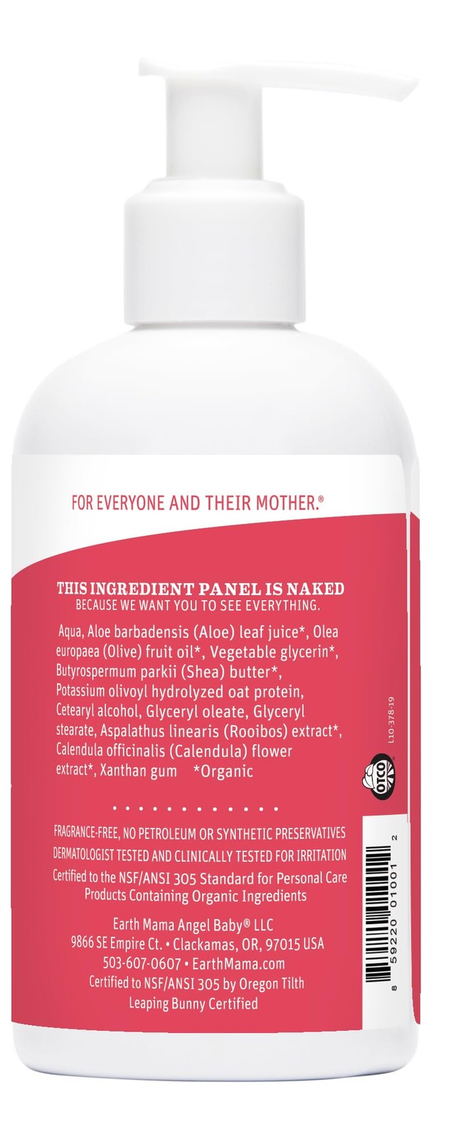 Unscented Baby Lotion for Dry Skin 8 oz - Organic & Hypoallergenic