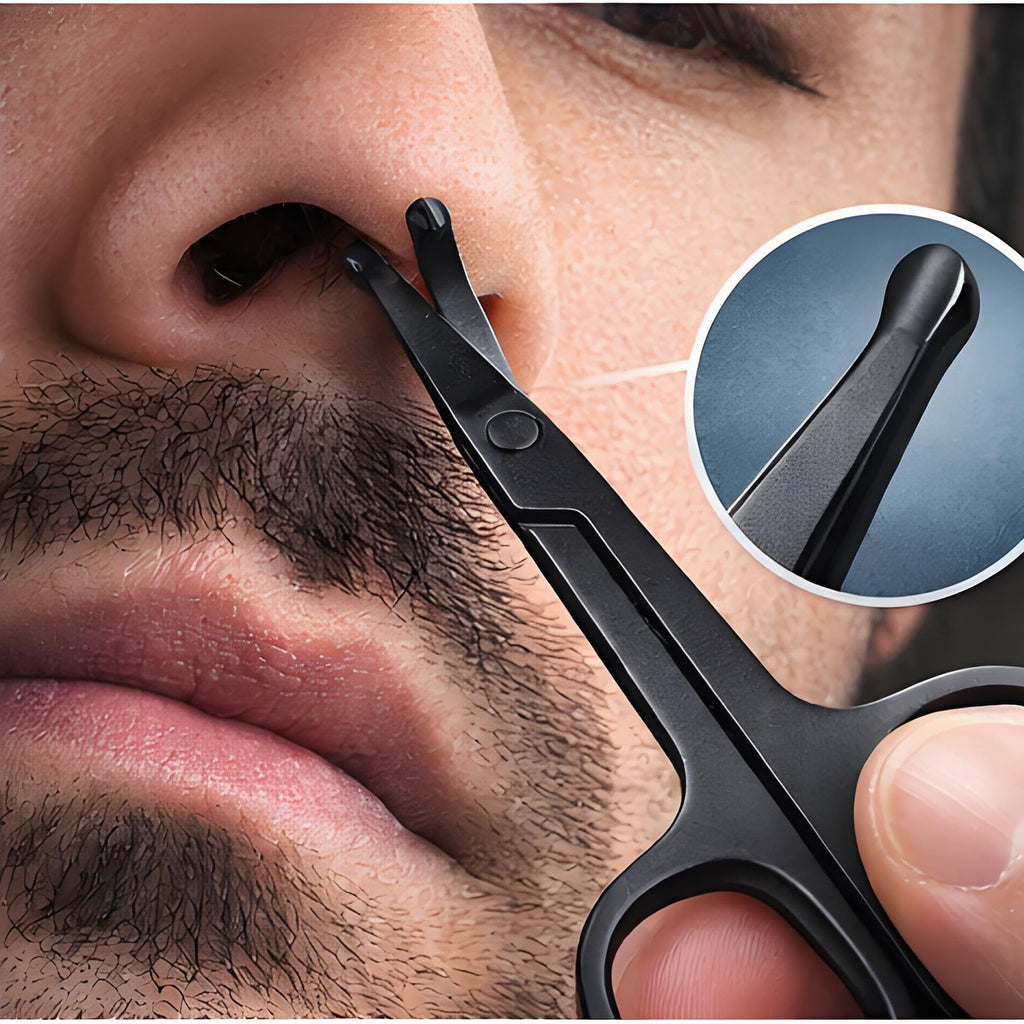 Nose Hair Scissors - Ear and Eyebrow Trimming, 3.6 Inch Stainless Steel