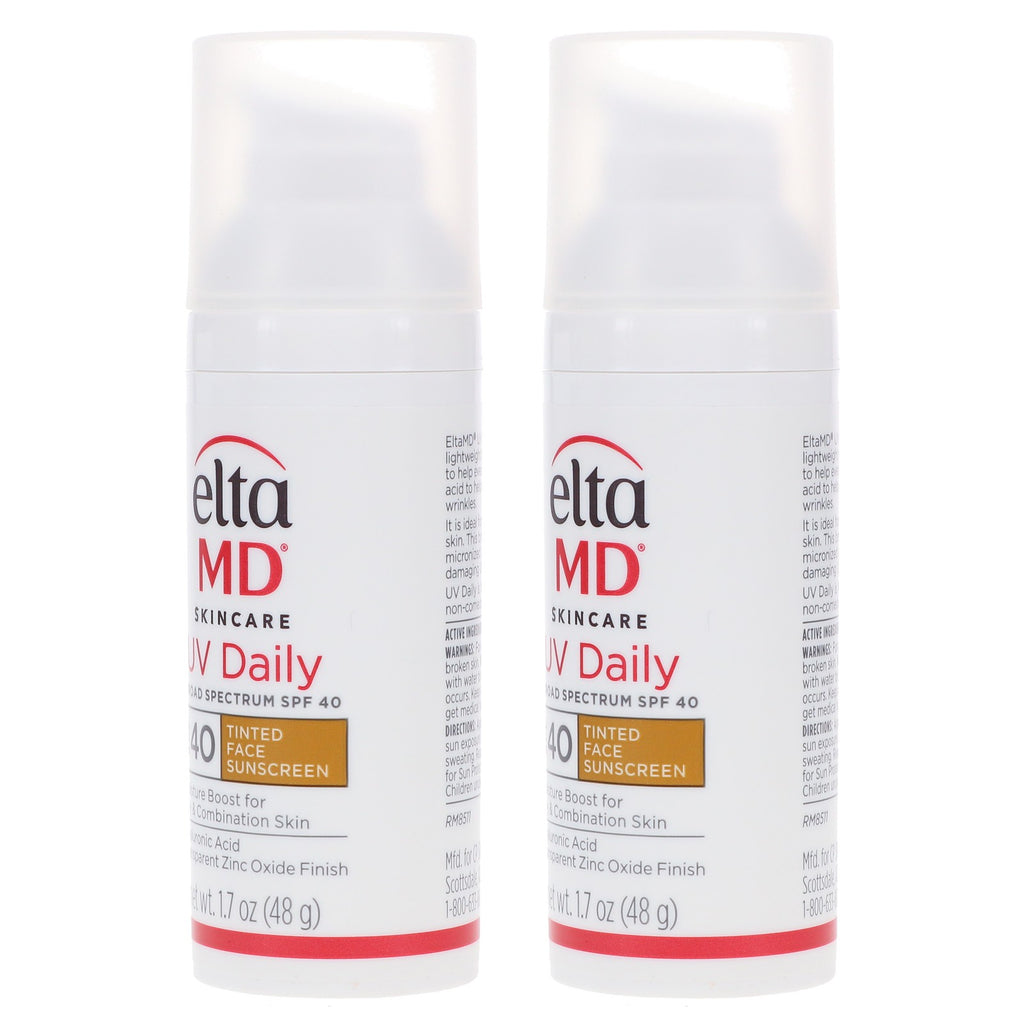 EltaMD UV Daily Broad Spectrum SPF 40 Tinted Face Sunscreen 1.7 oz - 2 Pack