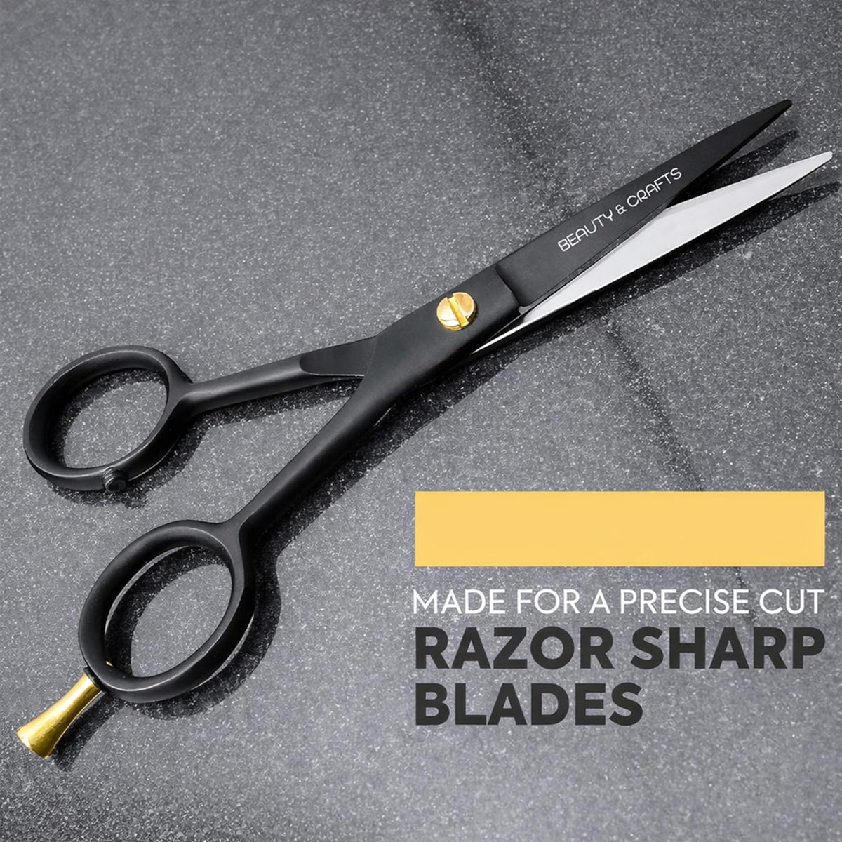 Professional Beard & Mustache Scissors Set with Combs & Pouch for Men
