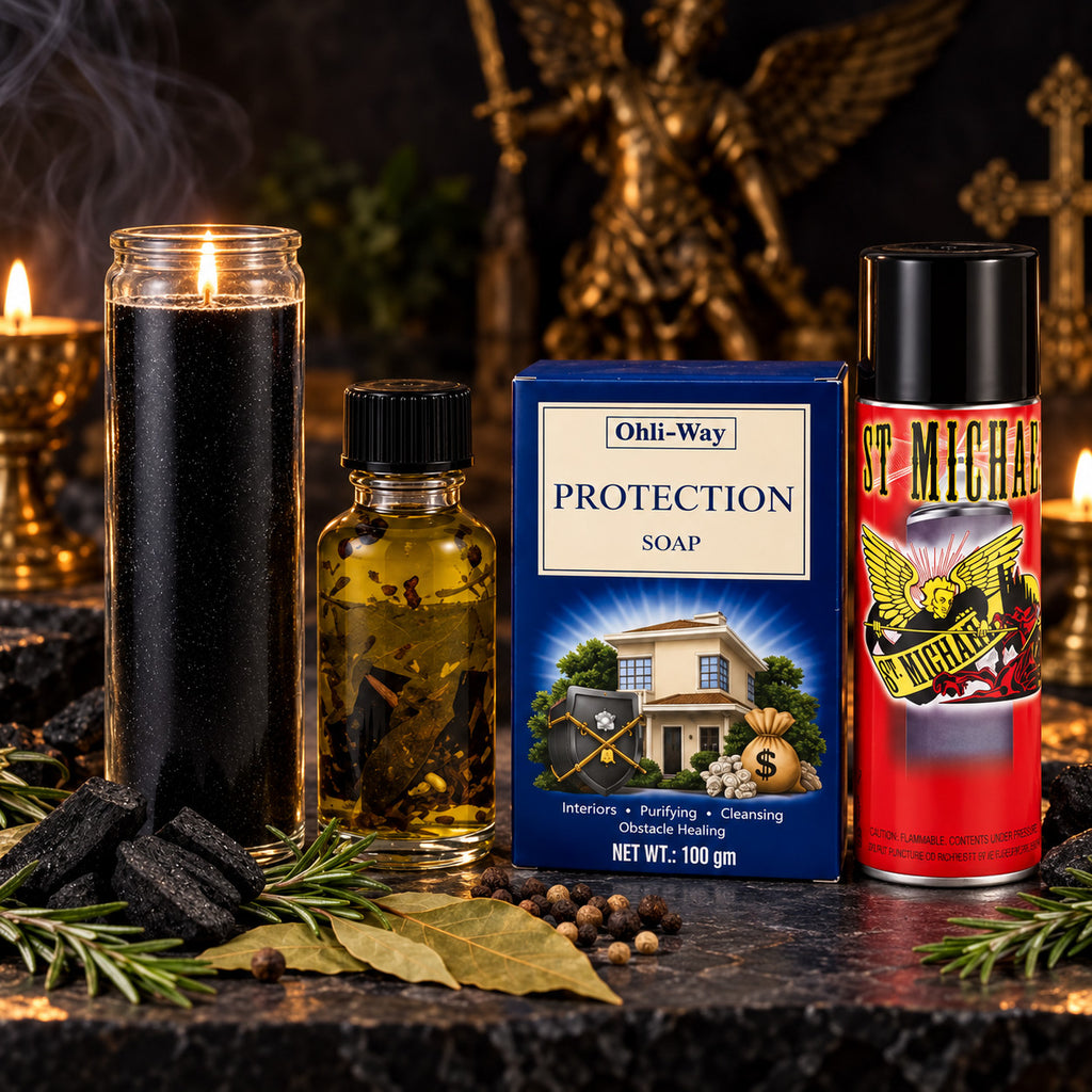 Protection Spiritual Ritual Bundle - Candle, Oil, Soap & St. Michael Spray