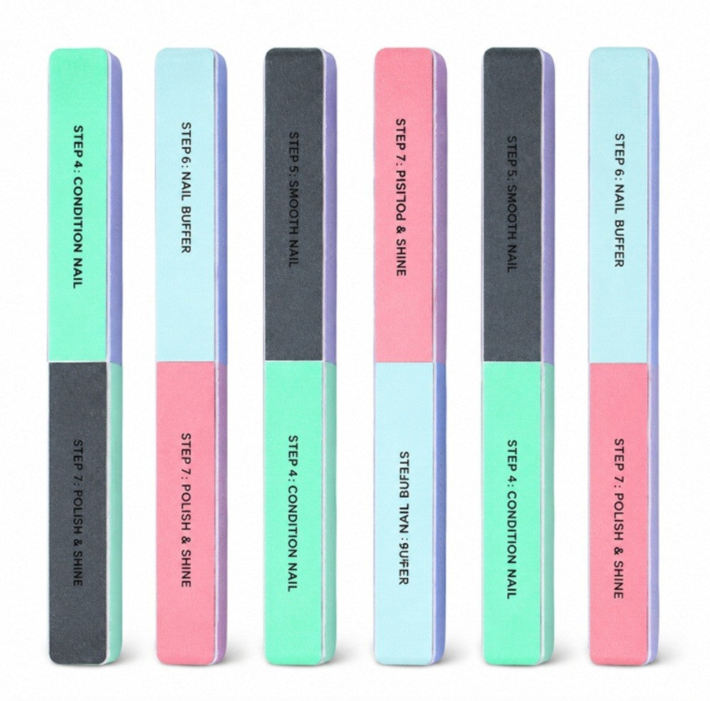 7-in-1 Nail File Buffer Set for Manicure Pedicure - 6 Pack