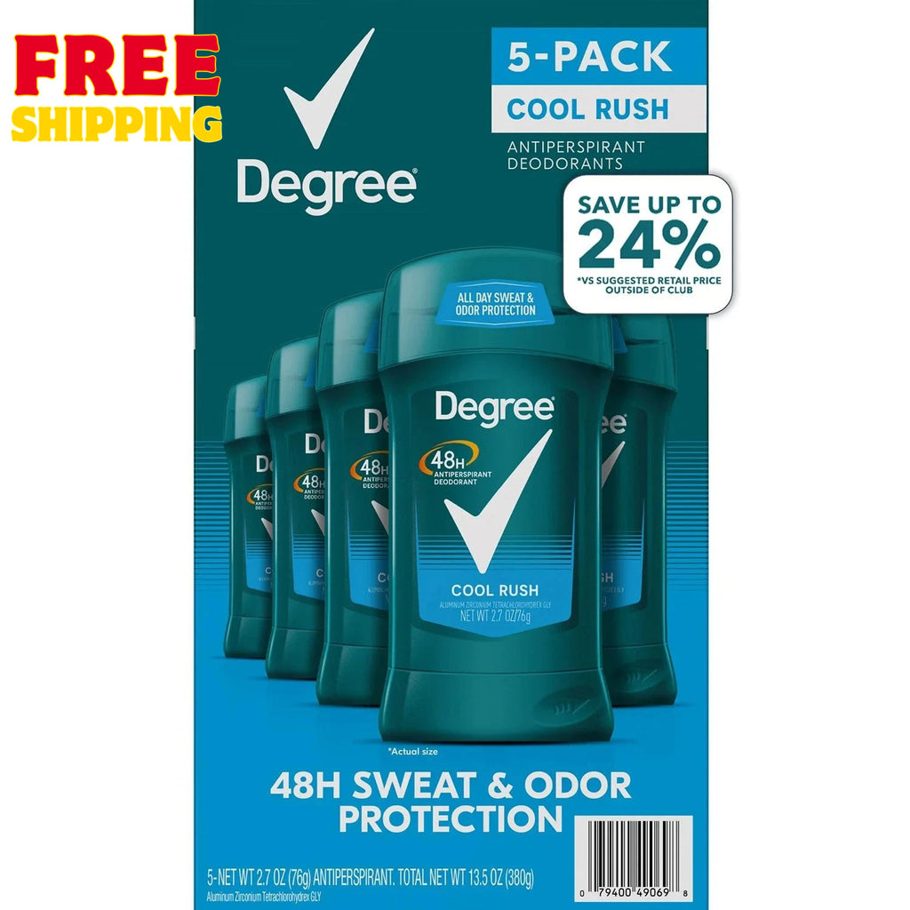 Men's Antiperspirant Deodorant Stick - Cool Rush, 2.7 oz, Pack of 5