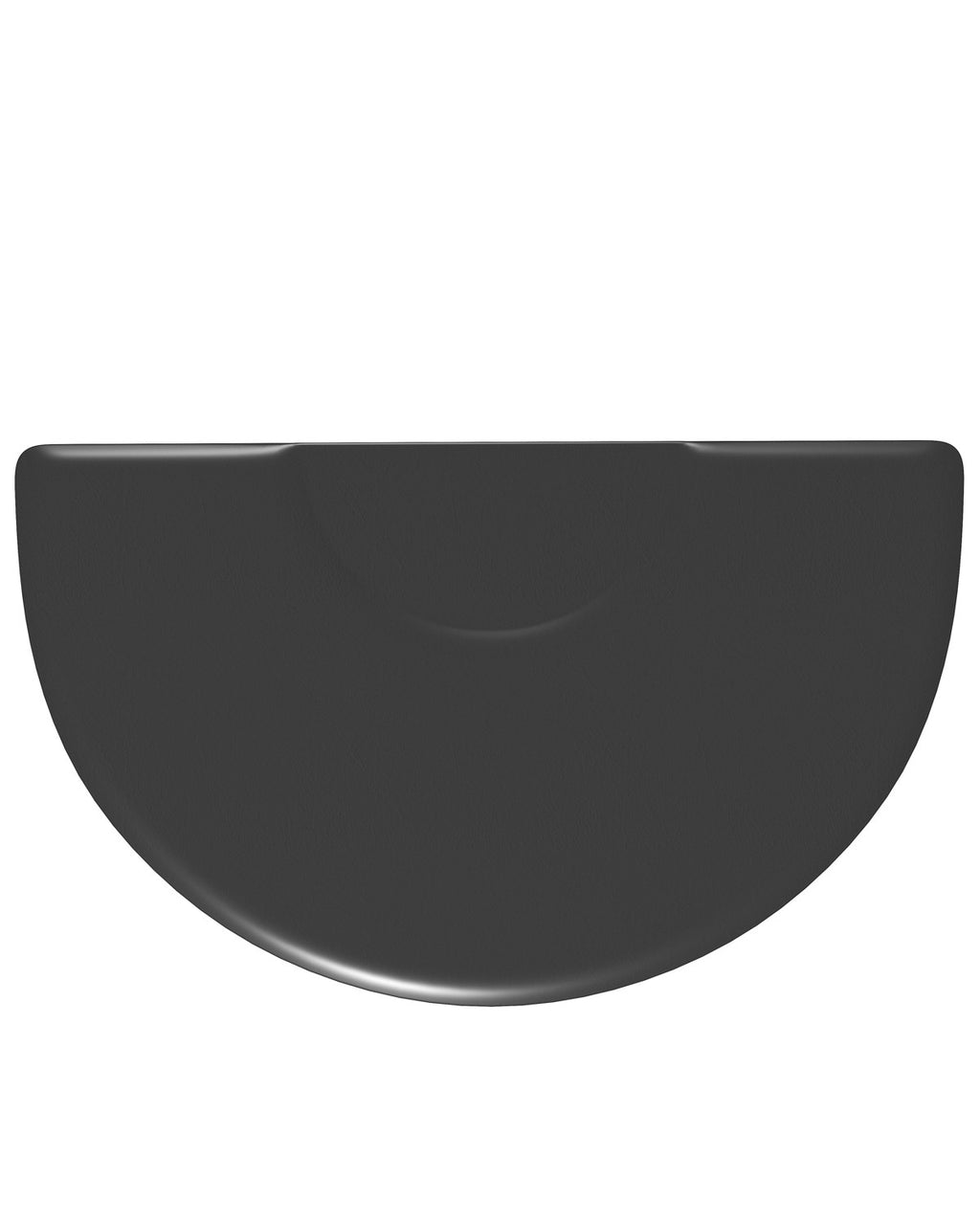 Semi-Circle Anti-Fatigue Floor Mat for Salon & Barber Chairs - 3x5 ft Black