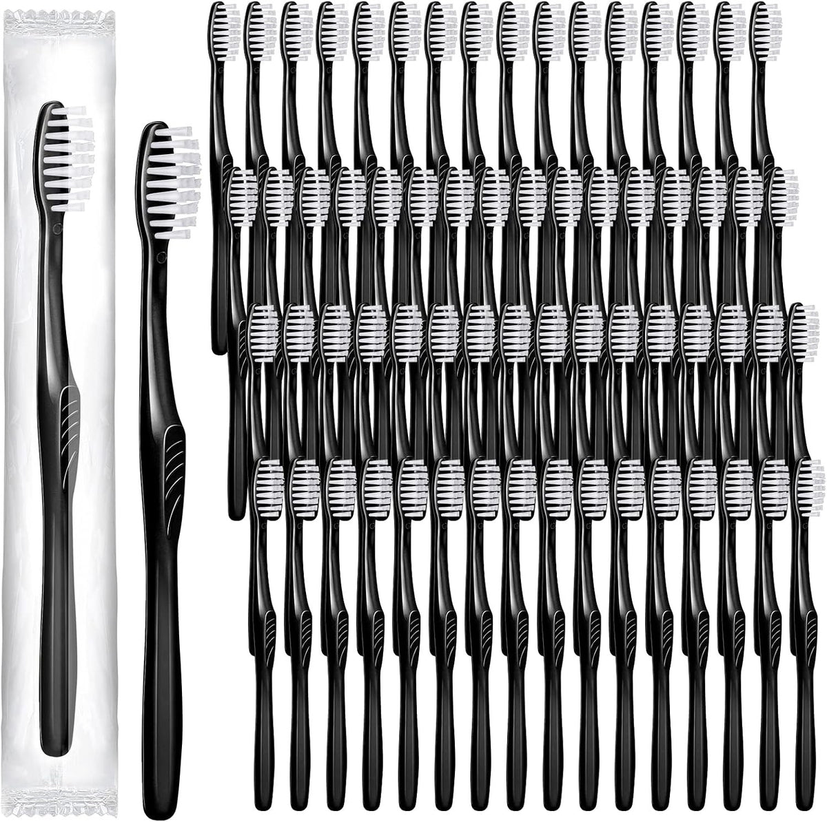Disposable Soft Bristle Toothbrushes 500 Pack Individually Wrapped