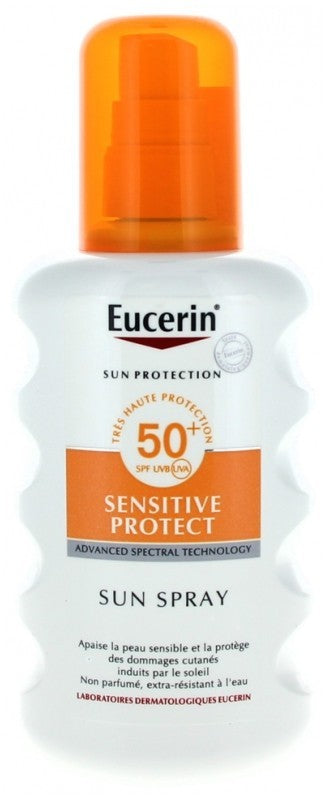 Eucerin SPF 50+ Sensitive Protect Sun Spray - Water-Resistant, Fragrance-Free, 200ml