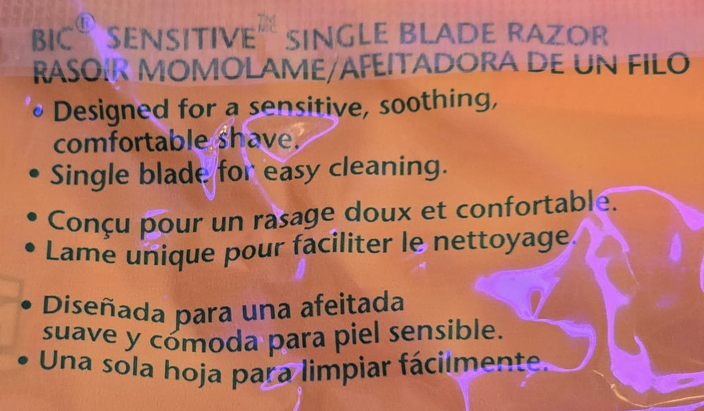 Disposable Razors for Sensitive Skin - Pack of 60 Single Blade Razors