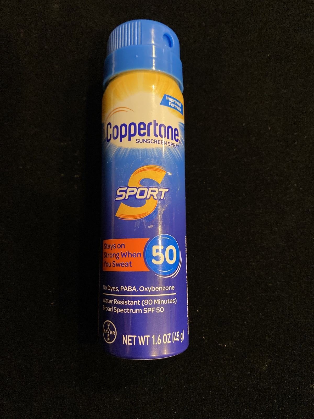 SPF 50 Sunscreen Spray Travel Size for Swimming and Sports 1.6 oz