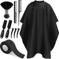 10-in-1 Barber Cape Set with Neck Duster Brush and Hair Combs for Haircutting