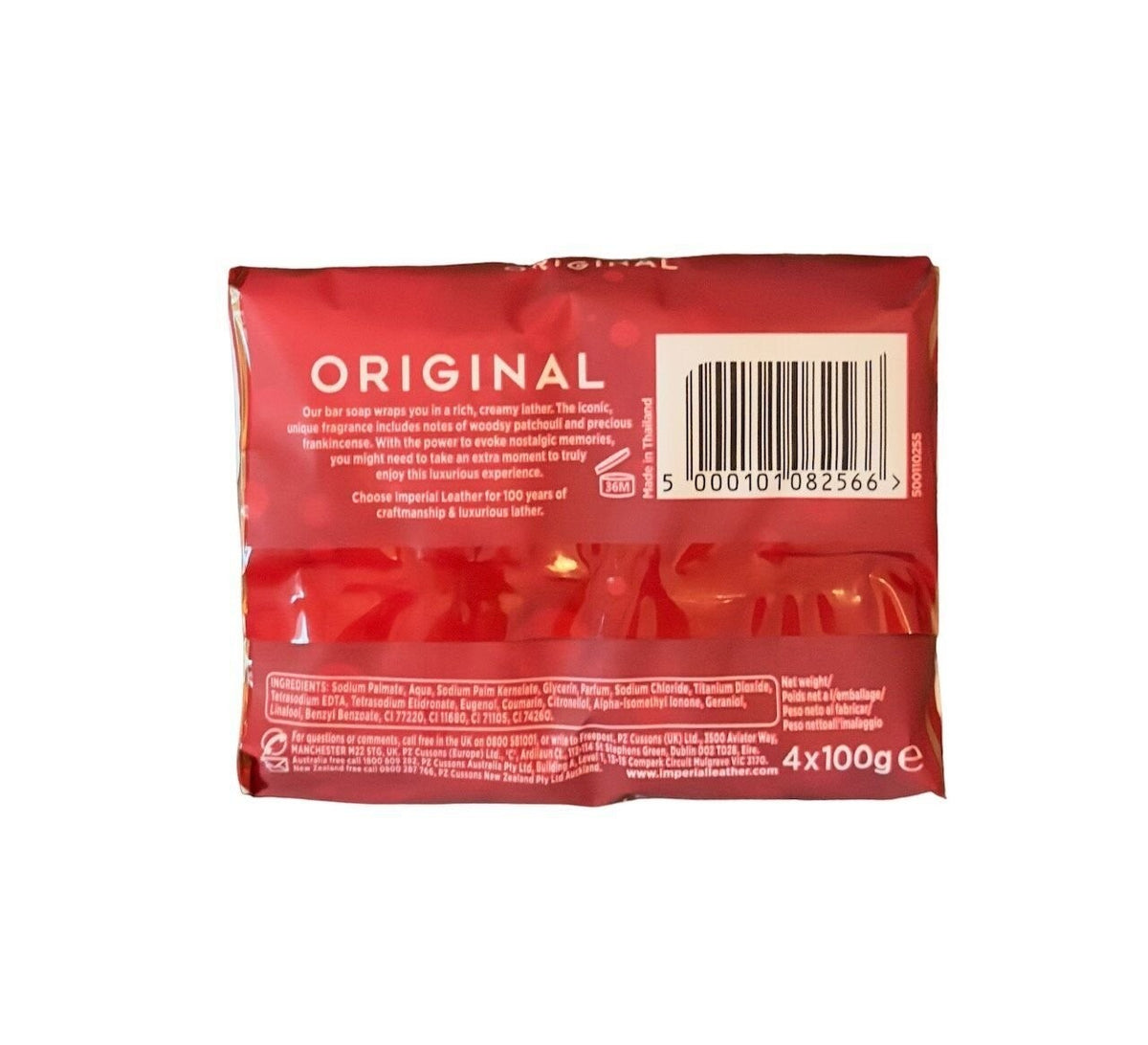Imperial Leather Original Bar Soap 4x100g - Classic Ivory, Long Lasting