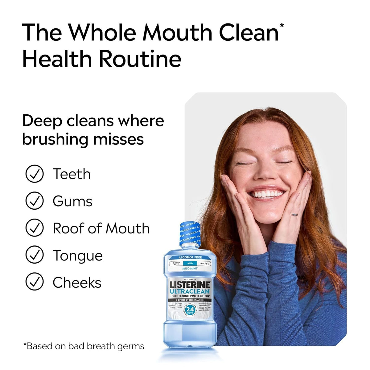 Alcohol-Free Tartar Control Mouthwash with Arctic Mint – 1L Fluoride Rinse for Oral Hygiene