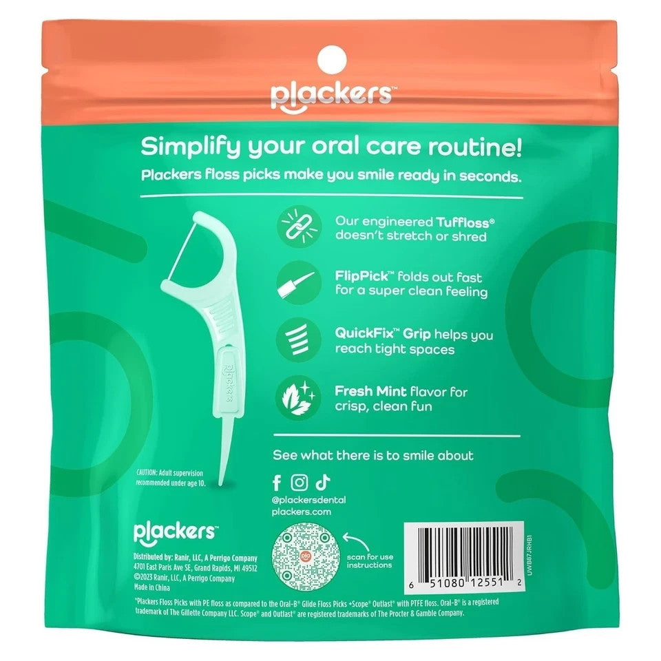 300 Count Dental Floss Picks Micro Mint Oral Care Flossers