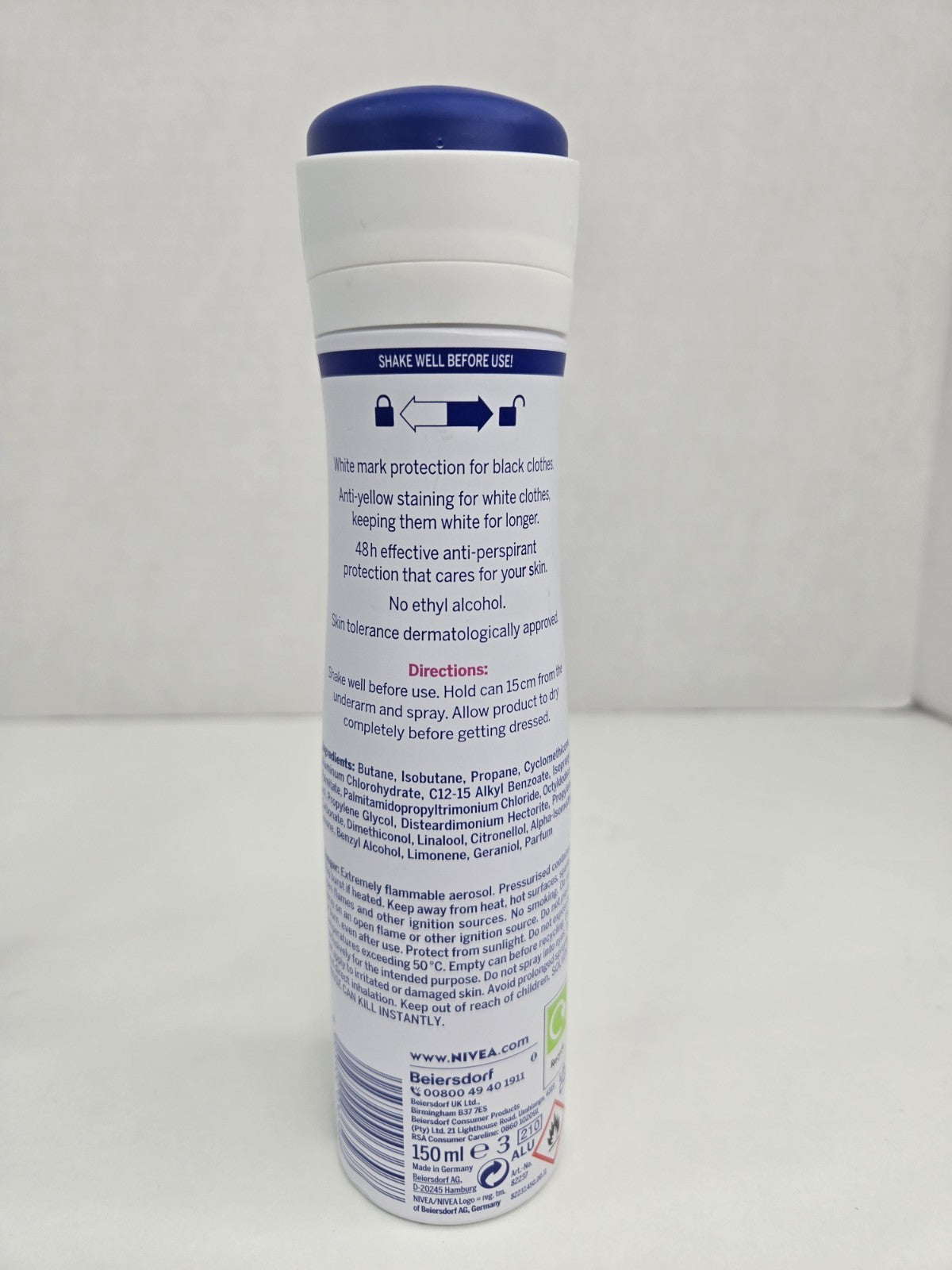 NIVEA Black & White Invisible Original Anti-Perspirant Spray 2 Pack 150ml