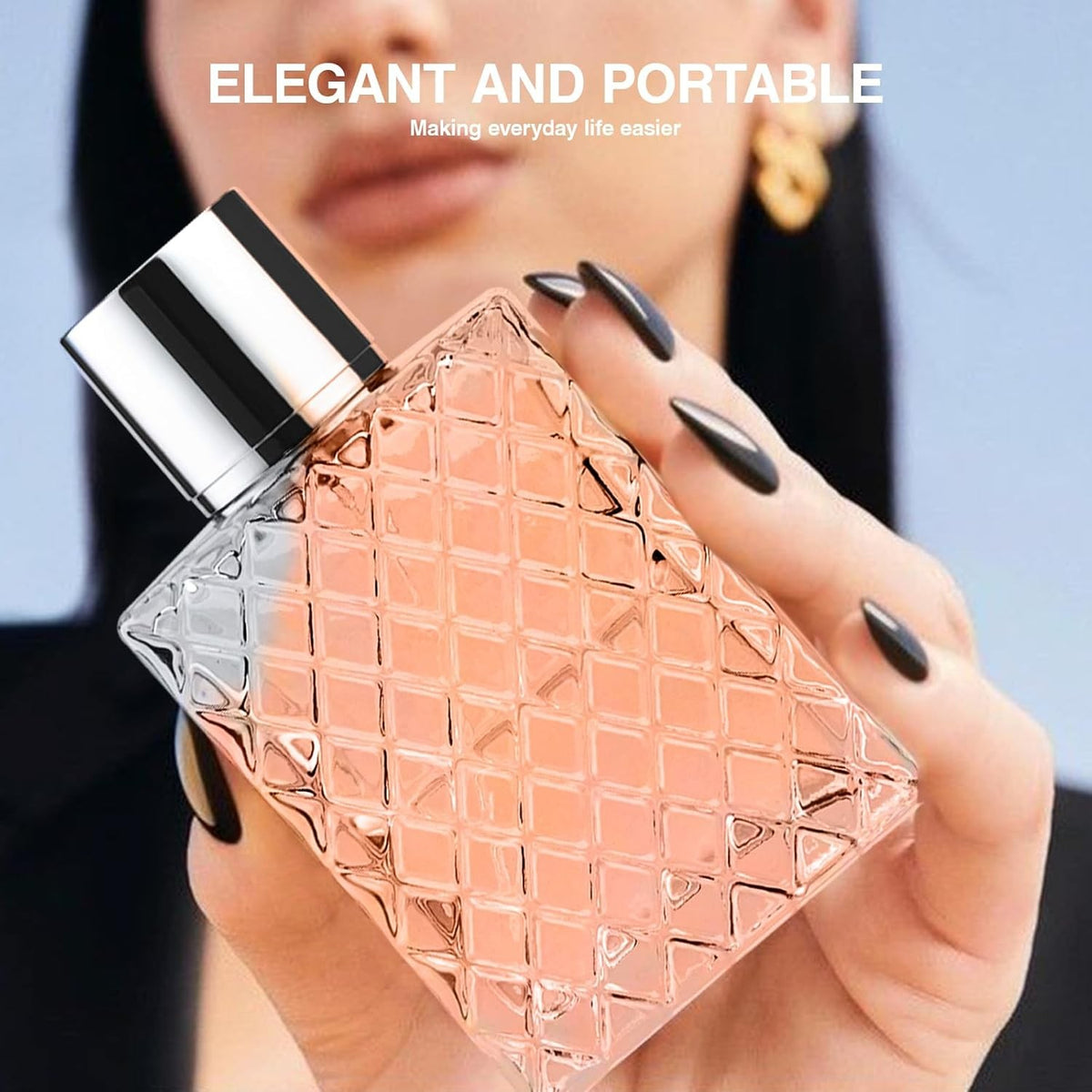 100ml Refillable Glass Perfume Bottle with Atomizer Spray Pump - Empty Cologne Container