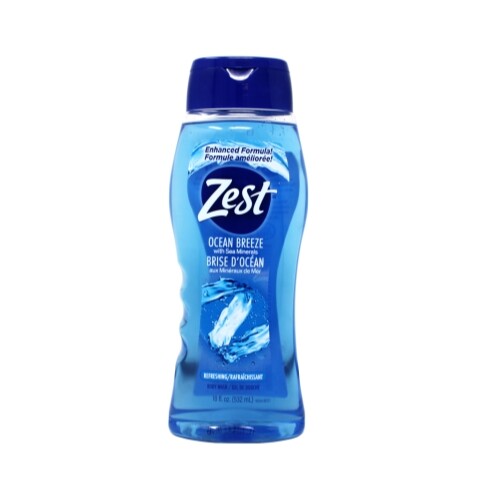 Zest Ocean Breeze Body Wash 18oz Pack of 6 – Refreshing Scent & Rich Lather