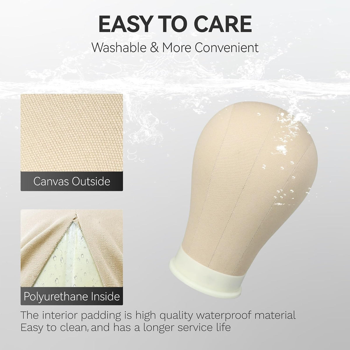 24 Inch Mannequin Head for Wigs Canvas Wig Head with Mount Hole