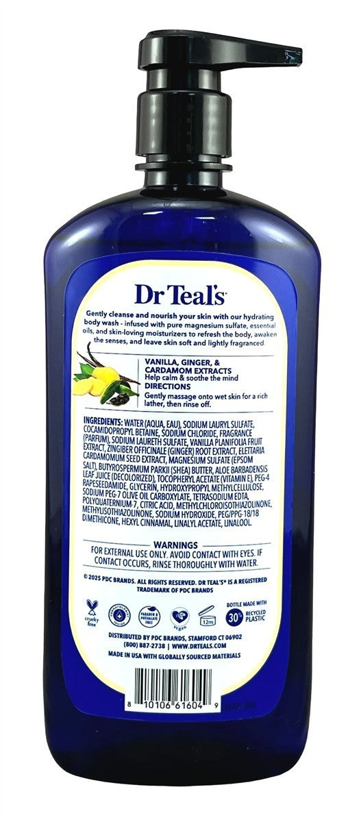 (2 Pack) Vanilla Comfort Body Wash with Vanilla Extract - 24 oz | Hydrating & Calming