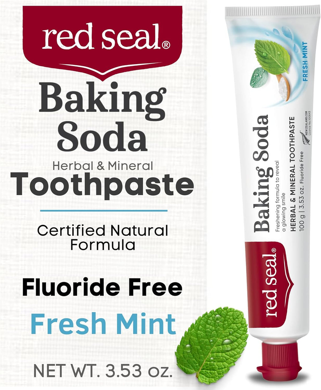 Fluoride-Free Herbal Baking Soda Toothpaste - Vegan & Natural Oral Care