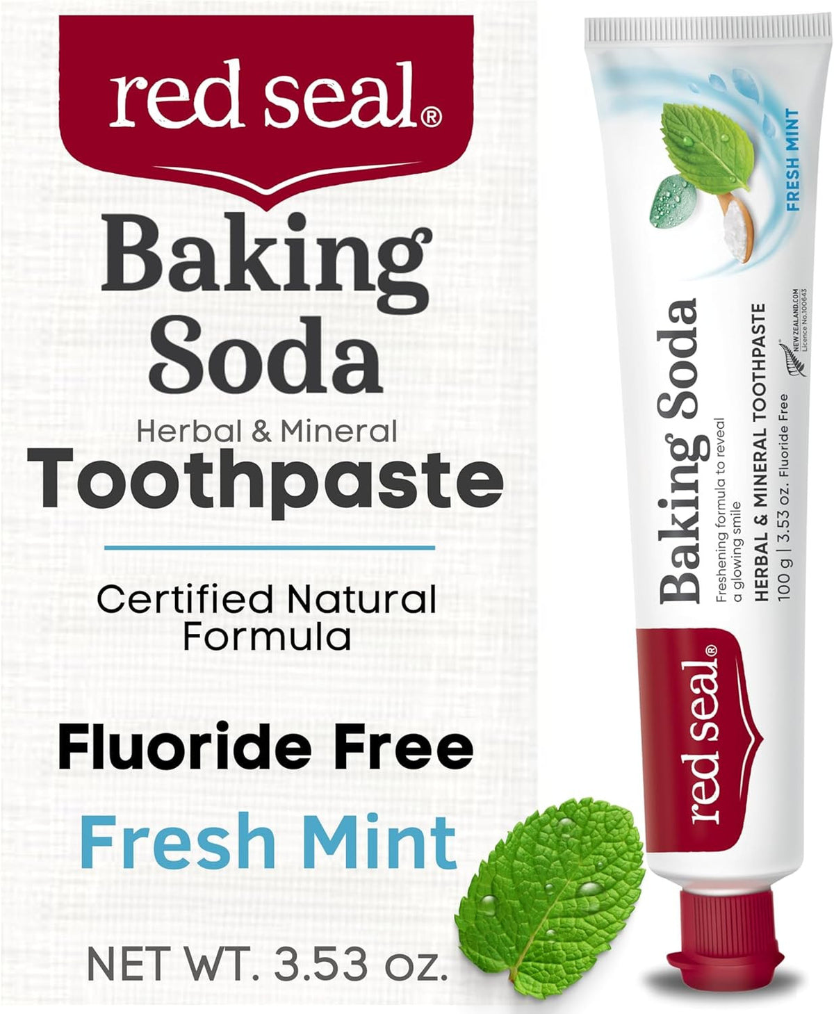 Fluoride-Free Herbal Baking Soda Toothpaste - Vegan & Natural Oral Care