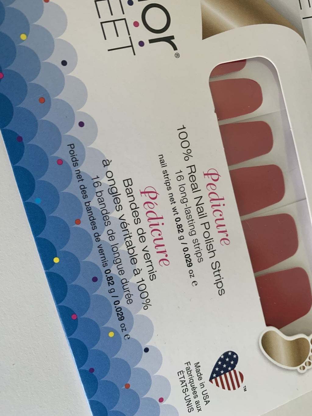 Color Street Nail Polish Strips Pedicure Set - 3 Assorted Shades