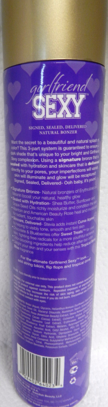 Girlfriend Natural Bronzer Tanning Lotion by Swedish Beauty - 10 oz