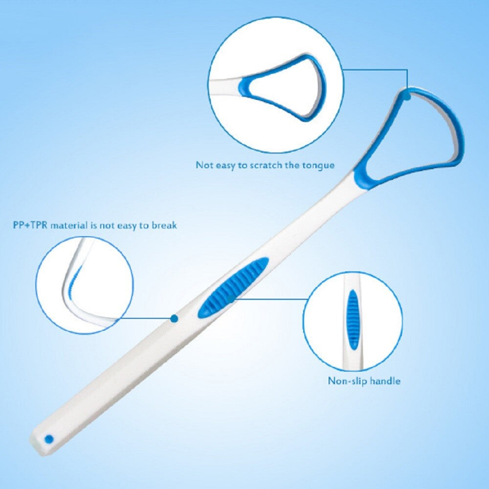 Reusable Tongue Scraper Set - Oral Hygiene Cleaner for Adults & Kids