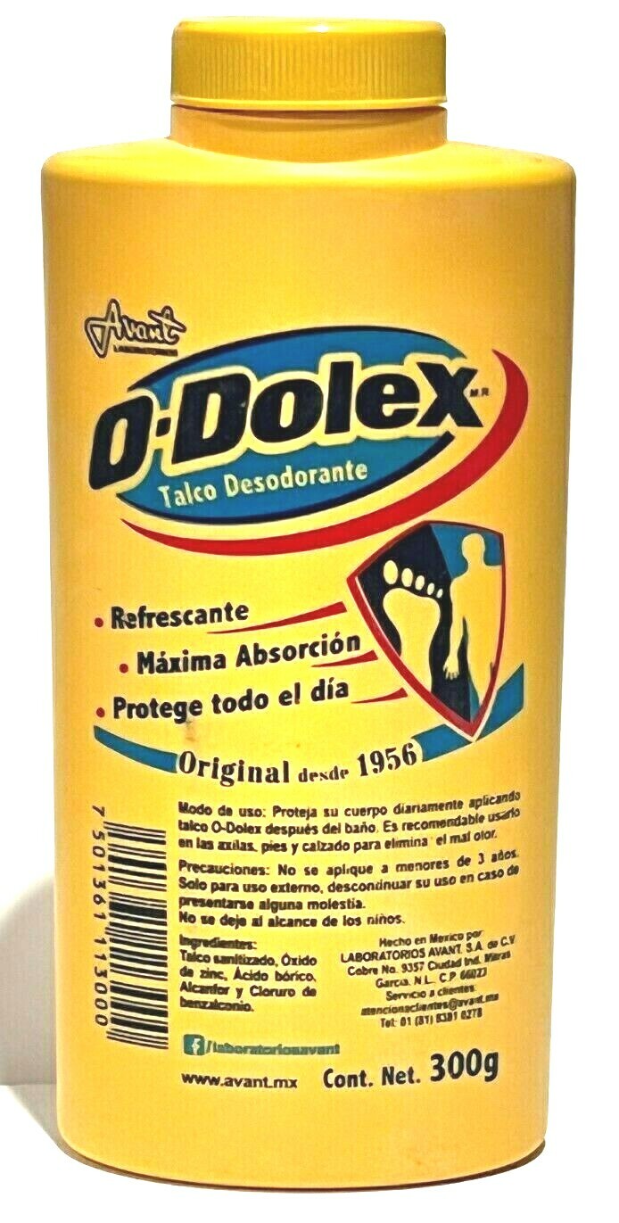 Yellow Deodorant Talcum Powder for Feet & Body 300g - Odor & Moisture Control