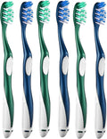 Extra Firm Adults Toothbrushes - Hard Bristles for Deep Cleaning - 6 Pack