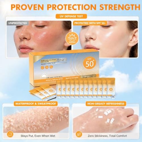 Mini Waterproof Sunscreen Pack - 50 Single-Use Travel-Size Lotion