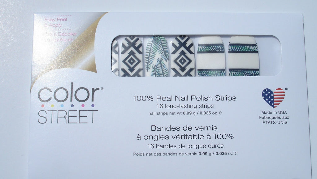 Color Street Costa Rica Escape Geometric Nail Wraps - Island Design