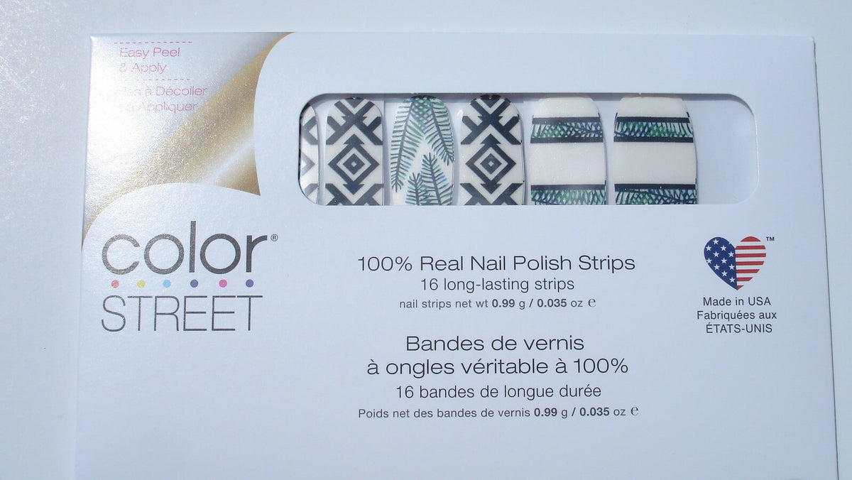 Color Street Costa Rica Escape Geometric Nail Wraps - Island Design