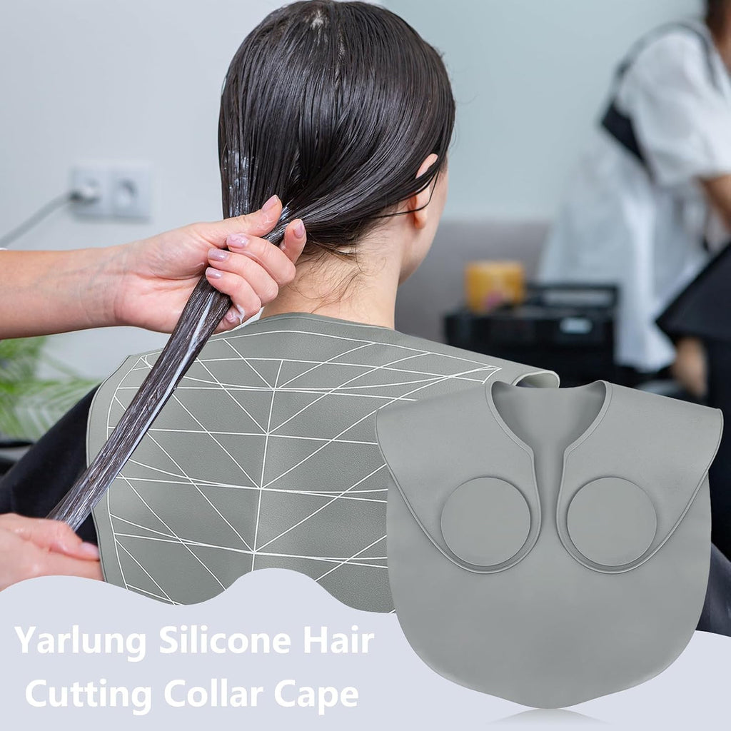 Hair Cutting Collar Cape Silicone Salon Guide for Hairdressing & Styling