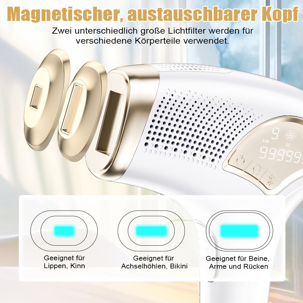 3-in-1 Ice Cooling Laser Hair Removal Device Painless & Permanent
