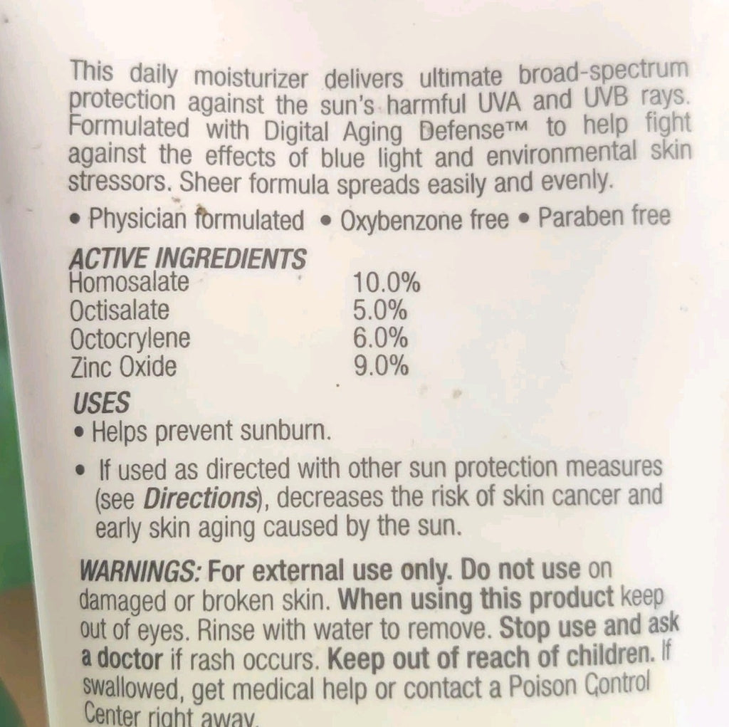 SPF 50 Face Moisturizer with Daily Protection - 3.2 oz Skin Care