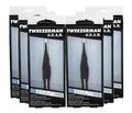Ingrown Hair and Splinter Tweezer Set - Precision Stainless Steel Tool, Black, 6 Pack