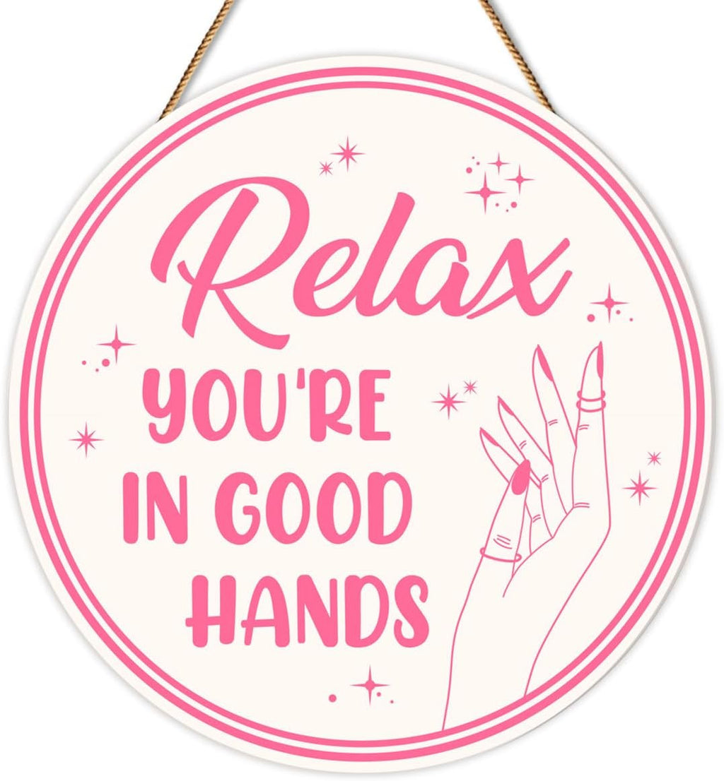Pink Salon Wall Decor for Beauty, Massage, Spa, Hair & Nail Rooms