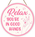 Pink Salon Wall Decor for Beauty, Massage, Spa, Hair & Nail Rooms