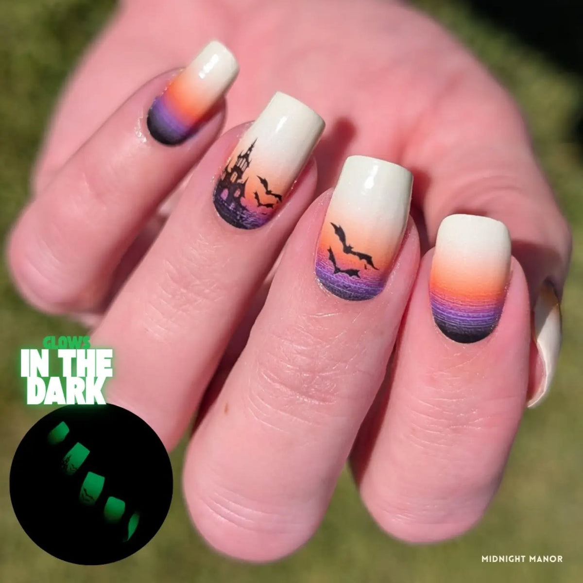 Glow-in-the-Dark Halloween Nail Polish Strips - Spooky Manicure Set