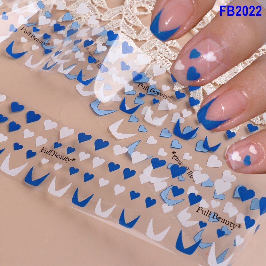 Holographic Nail Foil Transfer Stickers 10pcs Snake Heart Star Decor