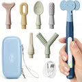 Oral Motor Vibration Therapy Kit with 7 Textured Silicone Heads & Rechargeable Handle