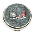 European Handmade Magnifying Mirror in Black Purse with High Heel Design