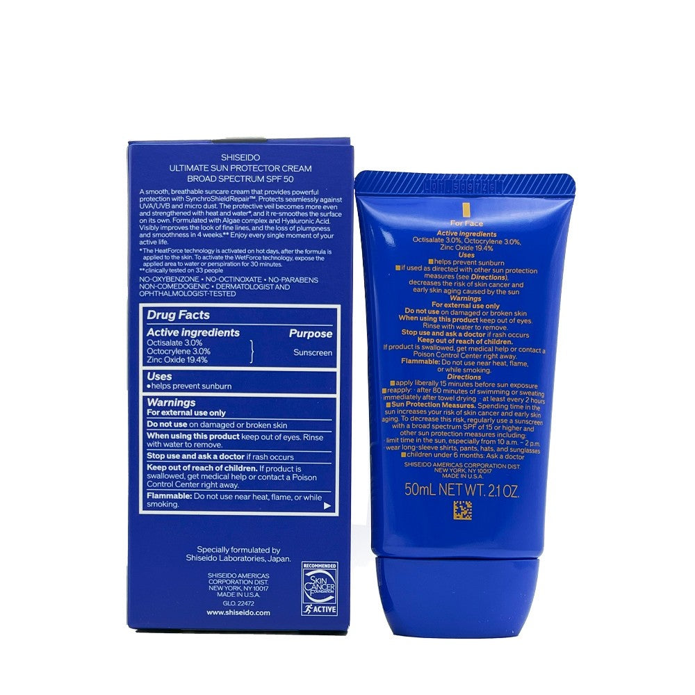 Sun Protection Cream SPF 50 - Hydrating Sunscreen with Broad Spectrum UVA/UVB