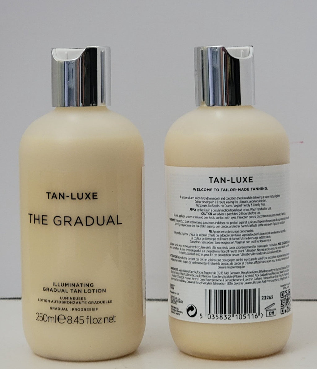 2 Pack Gradual Tan Lotion - Illuminating Self Tanner for Face & Body 8.45 Fl Oz