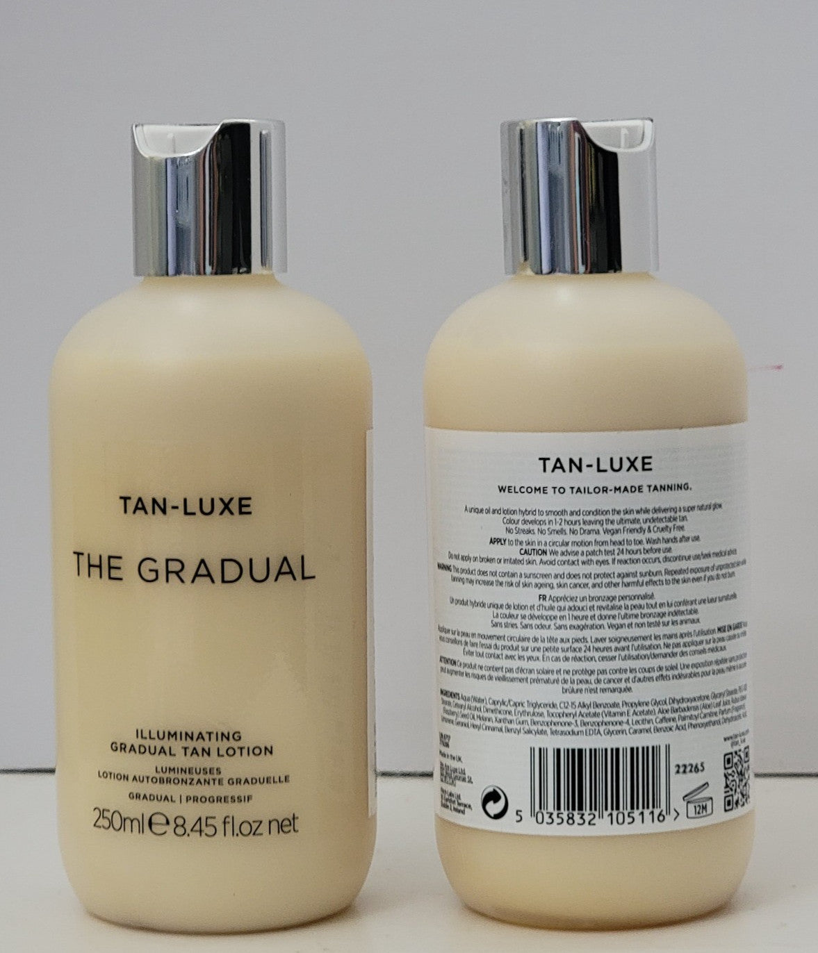 2 Pack Gradual Tan Lotion - Illuminating Self Tanner for Face & Body 8.45 Fl Oz