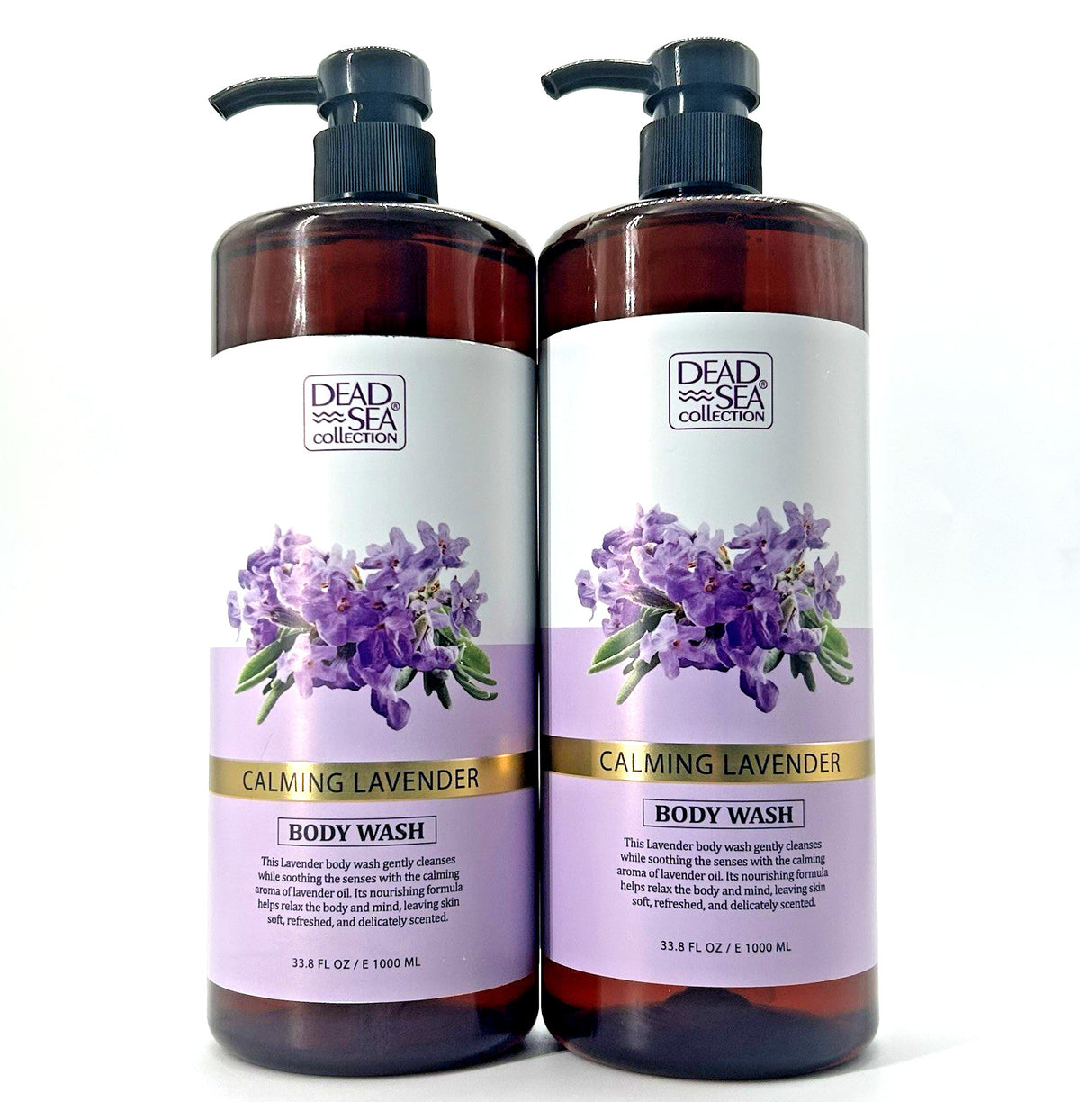 Lavender Dead Sea Mineral Body Wash 2-Pack – Hydrating Natural Skin Care