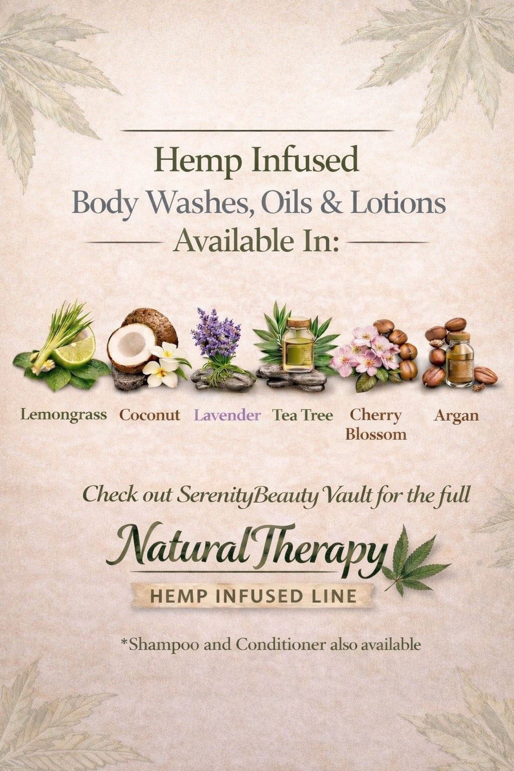 Natural Therapy Hemp Lemongrass Hydrating Body Wash 2-Pack - Deep Moisturizing